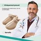Plush winter slippers with a closed back and orthopedic footbed, in khaki, caramel, gray and pink
