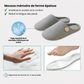 Gray orthopedic slippers with an open toe and a non-slip textured sole