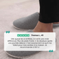 Gray orthopedic slippers with an open toe and a non-slip textured sole