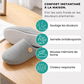 Gray orthopedic slippers with an open toe and a non-slip textured sole