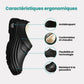 Fleece-lined orthopedic slippers with a non-slip outsole, in black, beige and khaki