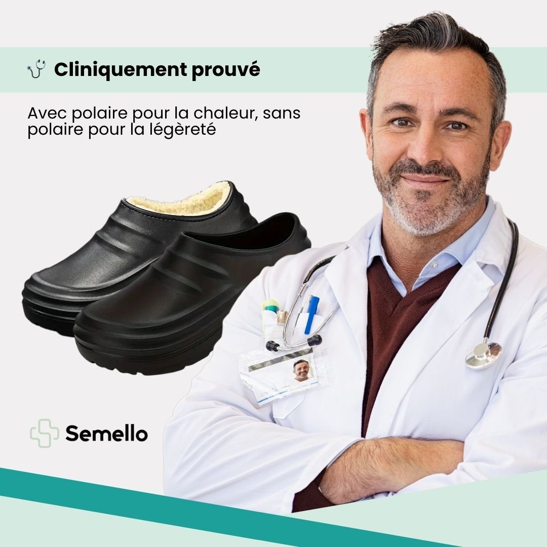 Fleece-lined orthopedic slippers with a non-slip outsole, in black, beige and khaki