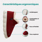 Plush lined winter slippers with a non-slip sole and a supportive footbed