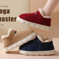 Plush lined winter slippers with a non-slip sole and a supportive footbed