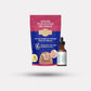 Toenail fungus kit with adhesive patches worn on the nail and a brush-tip serum