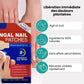 Toenail fungus kit with adhesive patches worn on the nail and a brush-tip serum