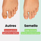 Toenail fungus kit with adhesive patches worn on the nail and a brush-tip serum