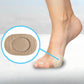 Thin adhesive anti-friction patches placed over the bunion at the base of the big toe