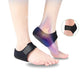 Beige and black gel heel protectors that cup the back of the heel inside the shoe