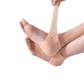 Silicone protectors that cup the back of the heel to stop rubbing in a shoe