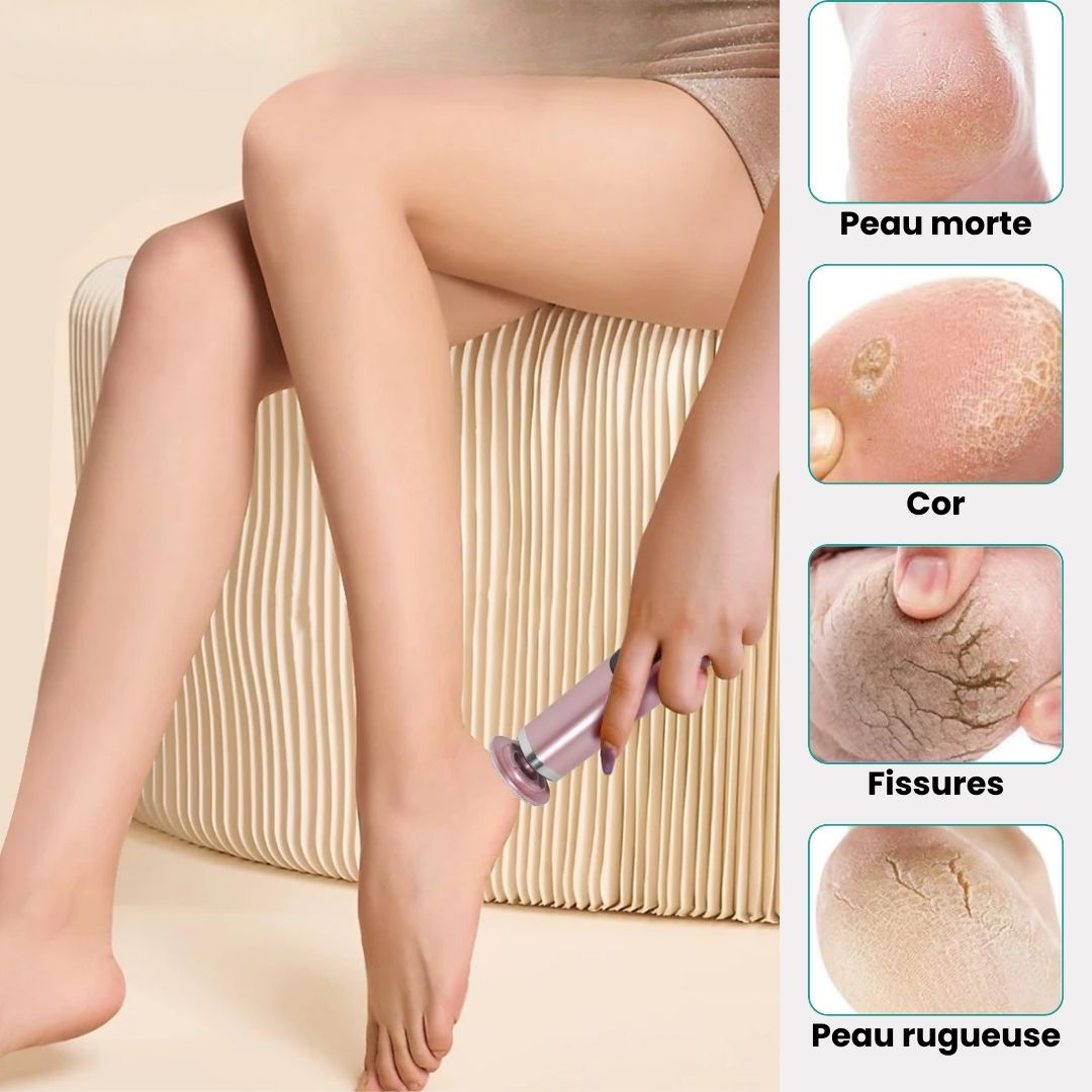Handheld foot file with an abrasive head for smoothing corns and calluses on the heel