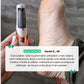 Pink handheld electric callus remover with a rotating roller head for the heel
