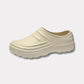 Non-slip work shoes with a cushioned insole, in black, beige and cream