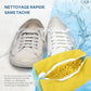 Zippered mesh shoe washing bag for the machine, in yellow, dark gray and light gray