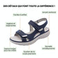 Women's orthopedic sandals with adjustable straps across the instep and toes