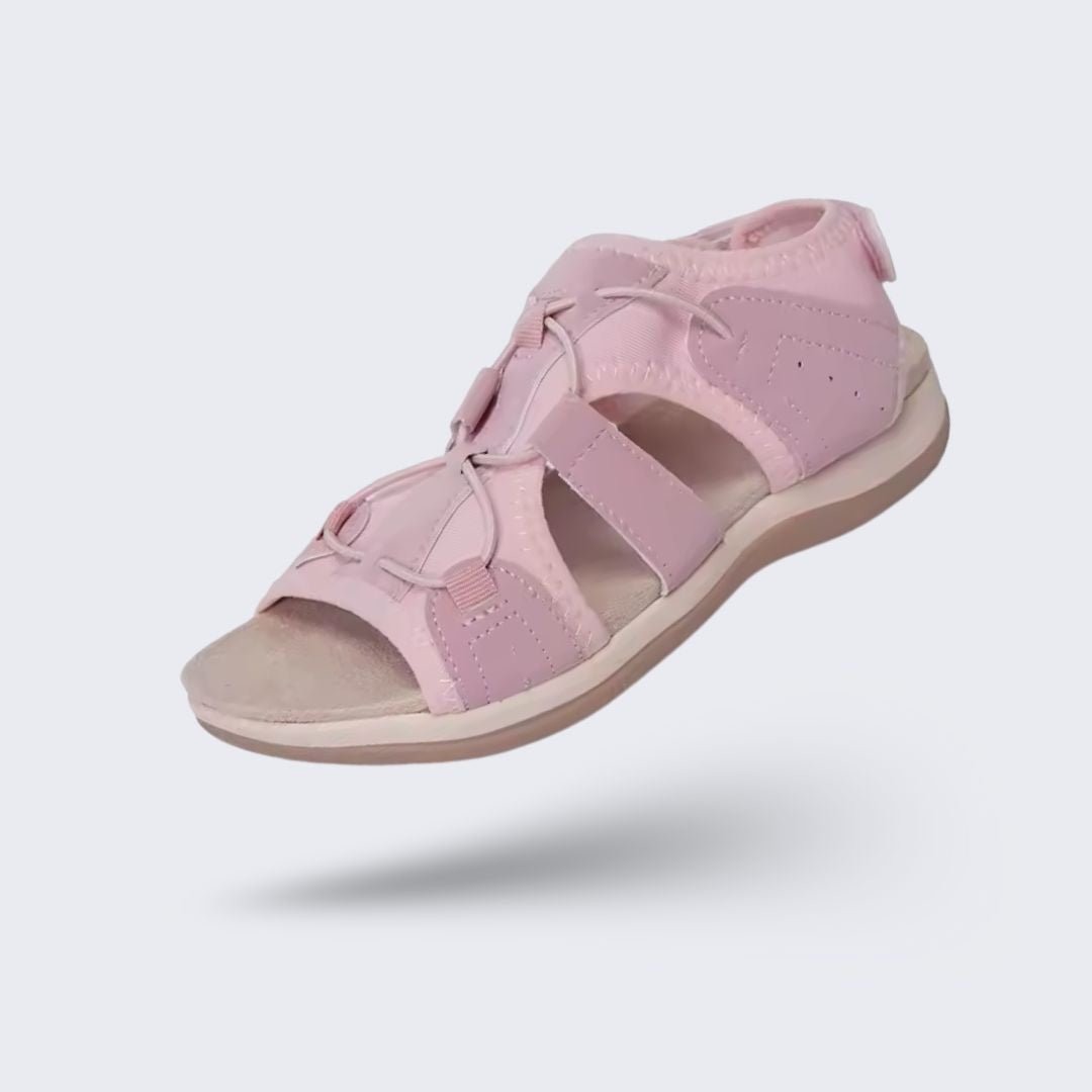 Women's orthopedic sandals with cushioned footbeds, in sky blue, pink, blue, black and purple