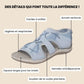 Women's orthopedic sandals with cushioned footbeds, in sky blue, pink, blue, black and purple