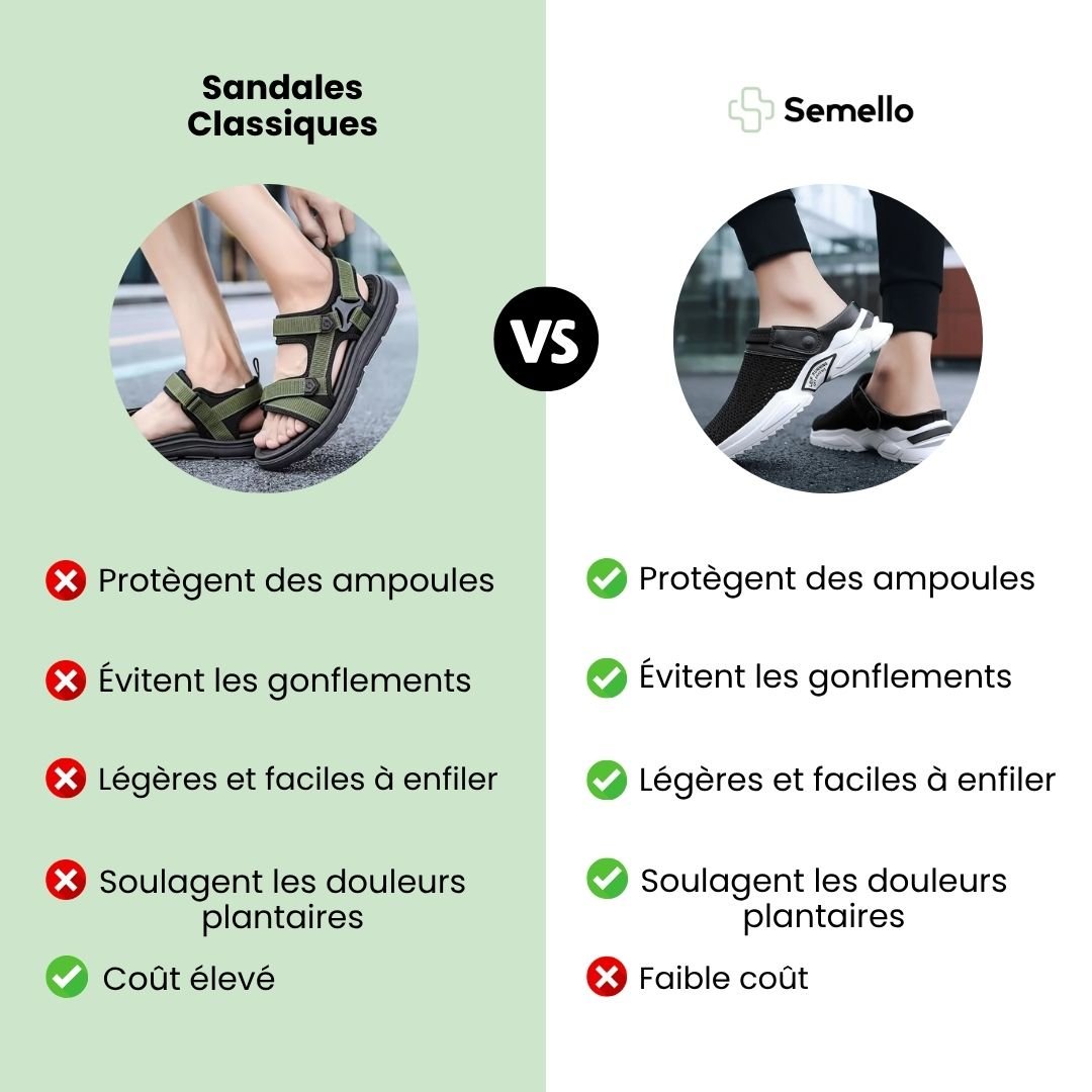 Men's orthopedic sandals with wide hook-and-loop straps and a molded footbed