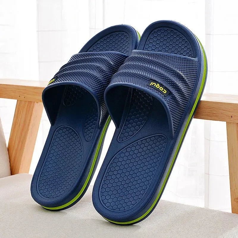 Men's orthopedic sandals with adjustable straps and contoured footbeds, in navy, gray and brown