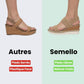 Beige wedge sandals for women with a raised heel and arch supporting footbed