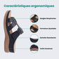 Orthopedic sandals on a raised wedge heel with a supportive contoured footbed