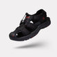 Men's orthopedic summer sandals with adjustable straps, in light brown, black, gray and navy