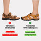 Men's orthopedic summer sandals with adjustable straps, in light brown, black, gray and navy