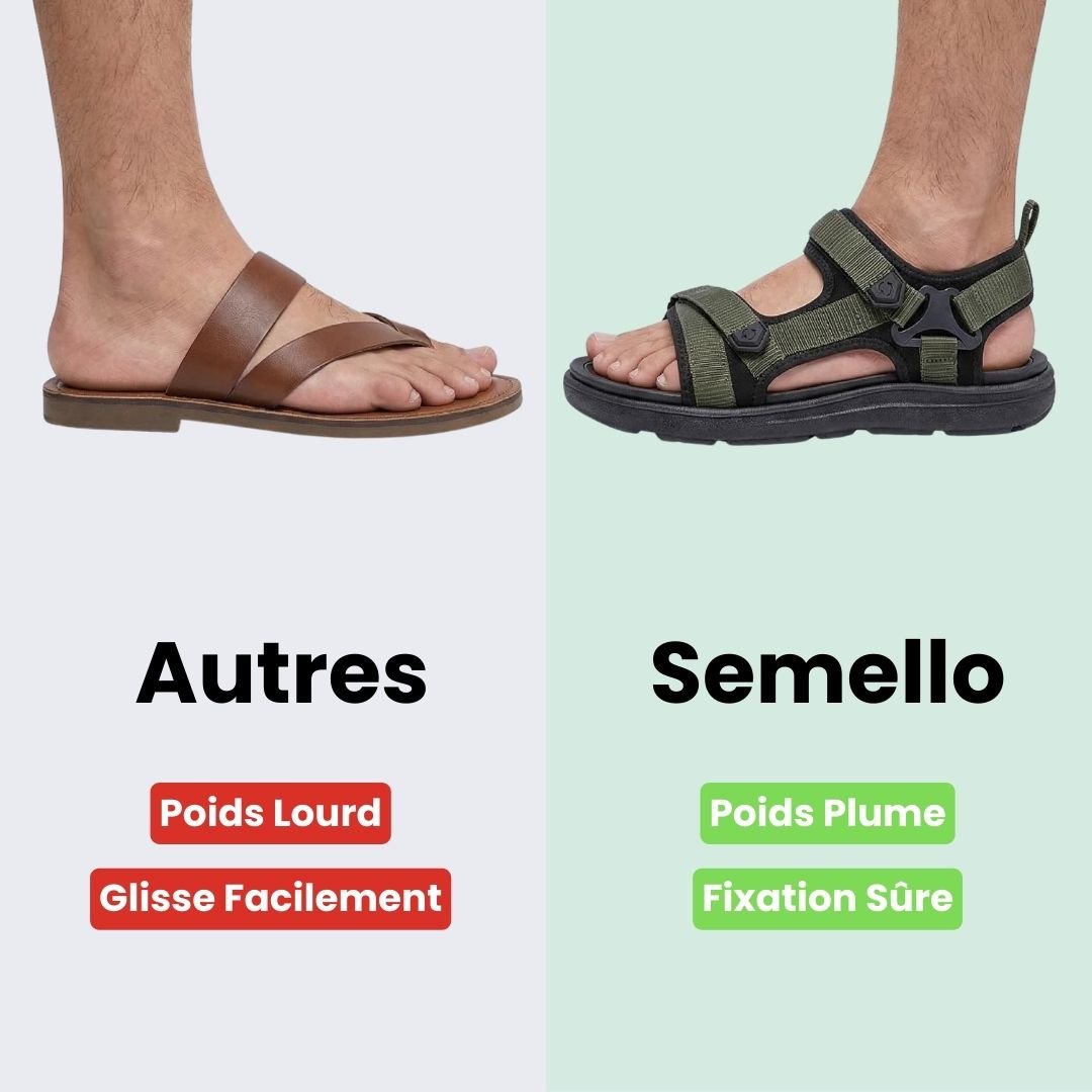 Orthopedic summer sandals in black, blue and green with a contoured footbed and adjustable straps