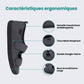 Gray and black open summer sandals for diabetic feet with wide adjustable straps