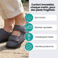 Gray and black open summer sandals for diabetic feet with wide adjustable straps