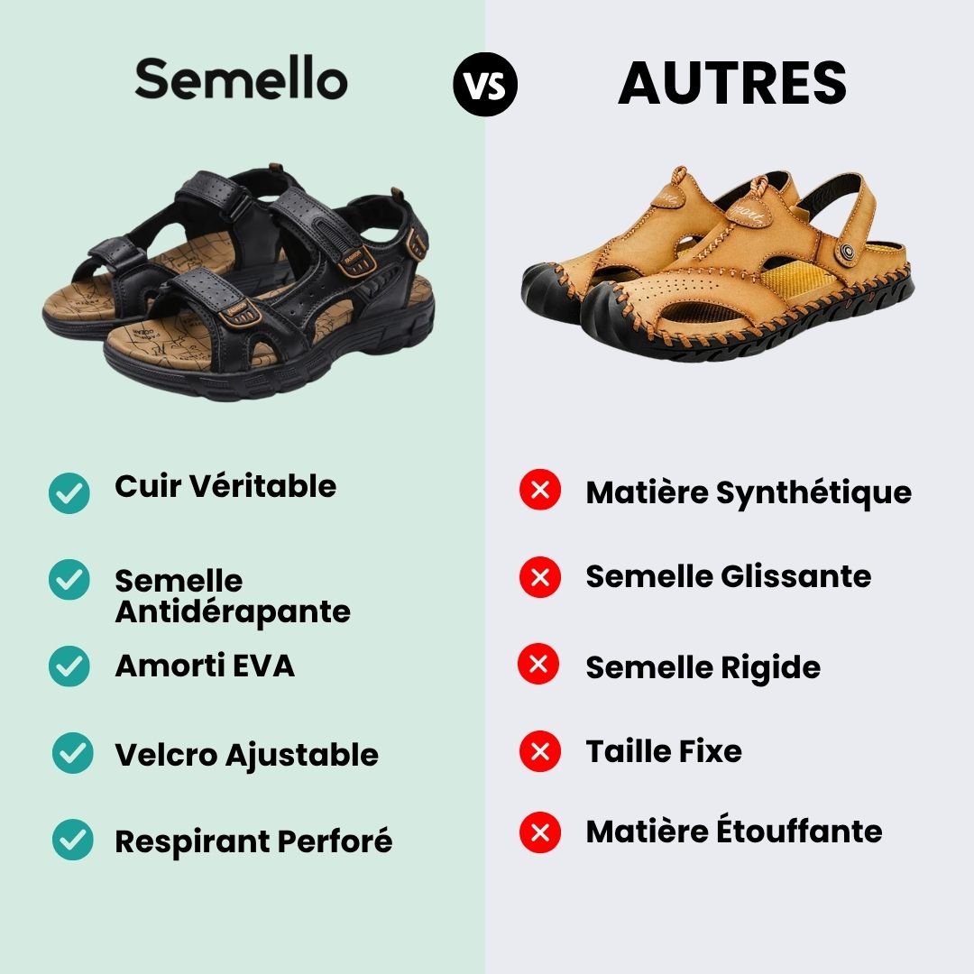 Women's orthopedic leather sandals in black, brown and yellow with adjustable straps over the instep