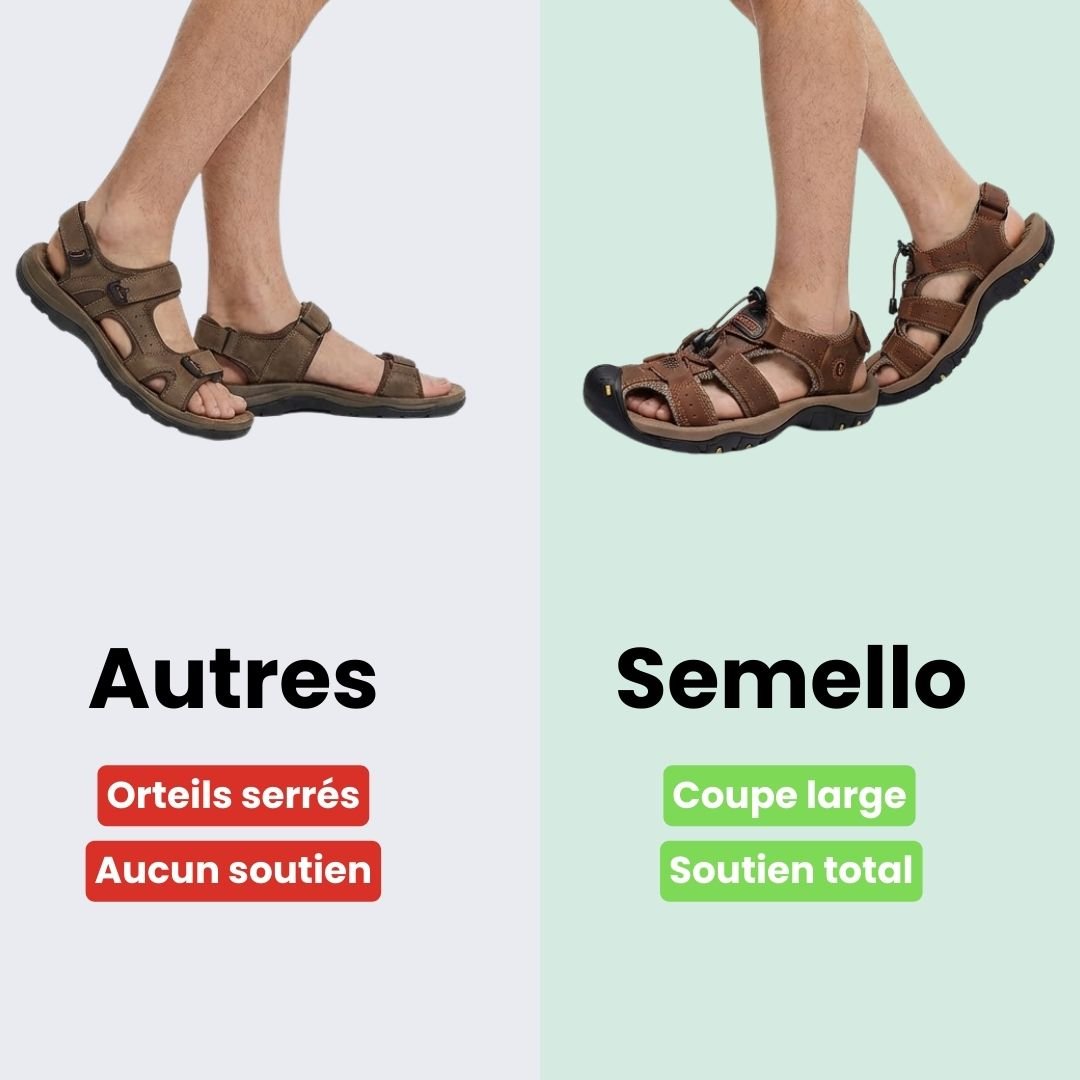 Men's summer sandals with wide adjustable straps and a cushioned arch support