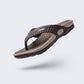 Black orthopedic sandals for men with adjustable straps across the instep