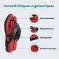 Black orthopedic sandals for men with adjustable straps across the instep