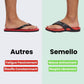 Black orthopedic sandals for men with adjustable straps across the instep