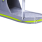 Men's orthopedic sandals with adjustable straps and contoured footbeds, in navy, gray and brown