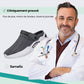 Orthopedic sandals with adjustable straps and a molded arch support footbed, in gray, blue or black
