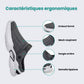 Orthopedic sandals with adjustable straps and a molded arch support footbed, in gray, blue or black