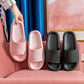 Orthopedic sandals with a contoured footbed for foot pain, in orange, yellow, pink, black and blue