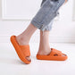 Orthopedic sandals with a contoured footbed for foot pain, in orange, yellow, pink, black and blue