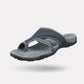 Orthopedic sandals with a wide toe strap that frees the bunion, in black, gray, blue or red