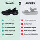 Lightweight orthopedic slide sandals with a cushioned contoured footbed