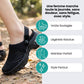 Lightweight orthopedic slide sandals with a cushioned contoured footbed