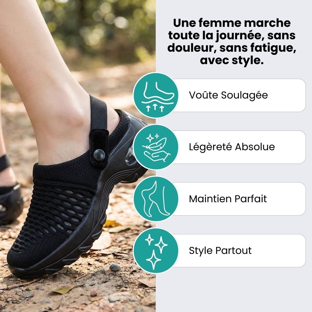 Lightweight orthopedic slide sandals with a cushioned contoured footbed