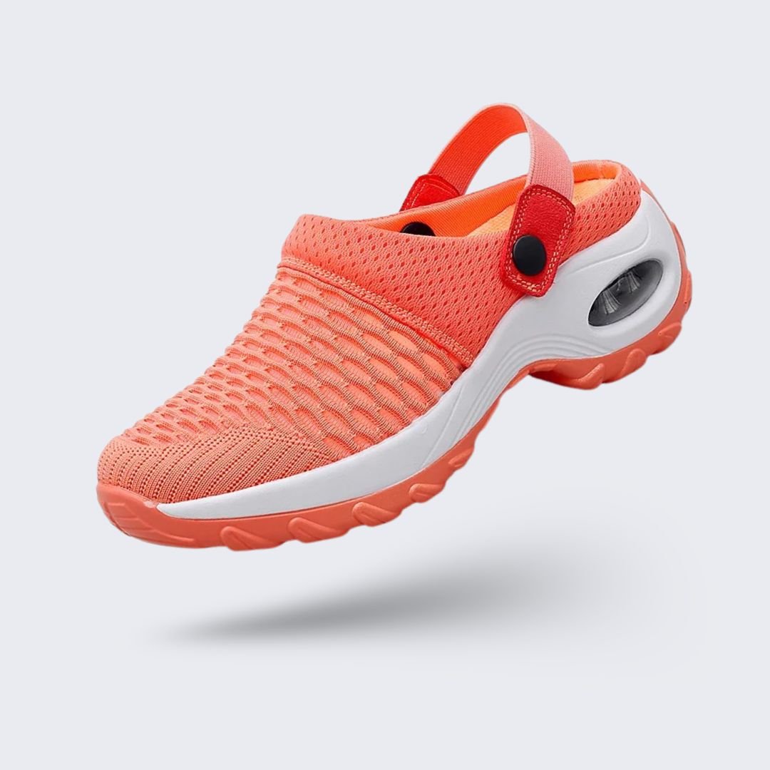 Lightweight orthopedic slide sandals with a cushioned contoured footbed