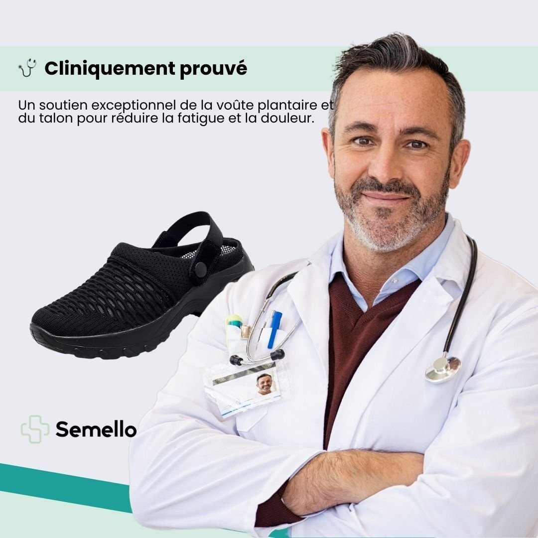 Lightweight orthopedic slide sandals with a cushioned contoured footbed