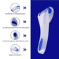 Pair of clear silicone insoles with a cushioned heel pad for shock absorption