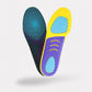 Everyday plantar fasciitis insoles with a molded arch, trimmed to fit inside the shoe