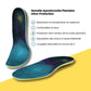 Everyday plantar fasciitis insoles with a molded arch, trimmed to fit inside the shoe