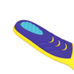Everyday plantar fasciitis insoles with a molded arch, trimmed to fit inside the shoe